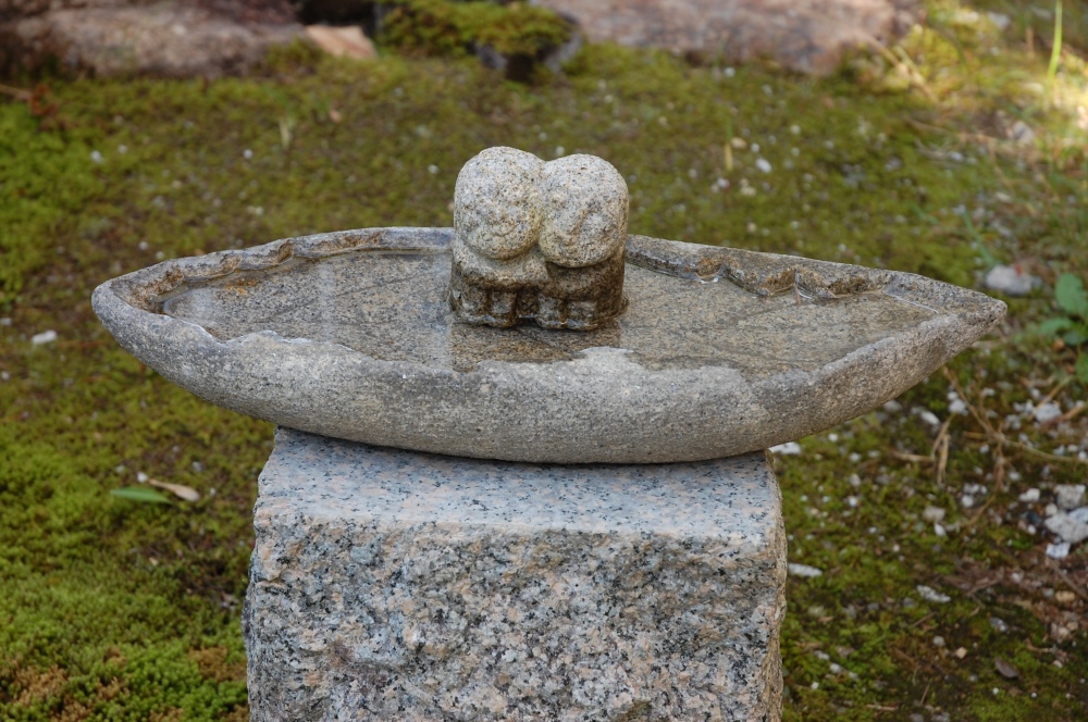 木の葉の水盤