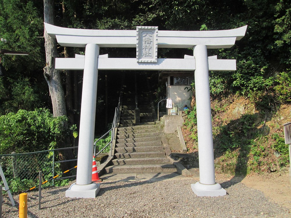 石鳥居八幡型1.0尺　額付き